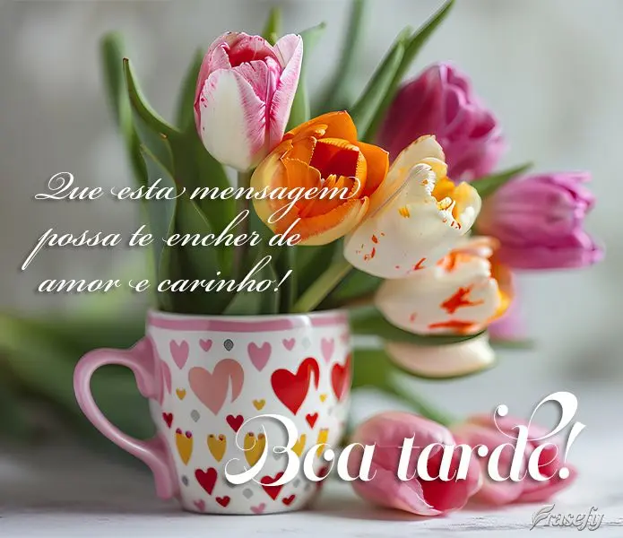 Que esta mensagem possa te encher de amor e carinho! Boa tarde! 