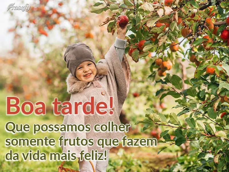 Que possamos colher somente frutos que fazem a vida mais feliz! Boa tarde!