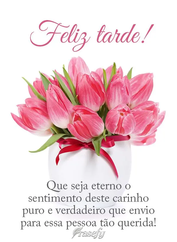 Que seja eterno o sentimento deste carinho puro e verdadeiro que envio para essa pessoa tão querida! Feliz tarde!