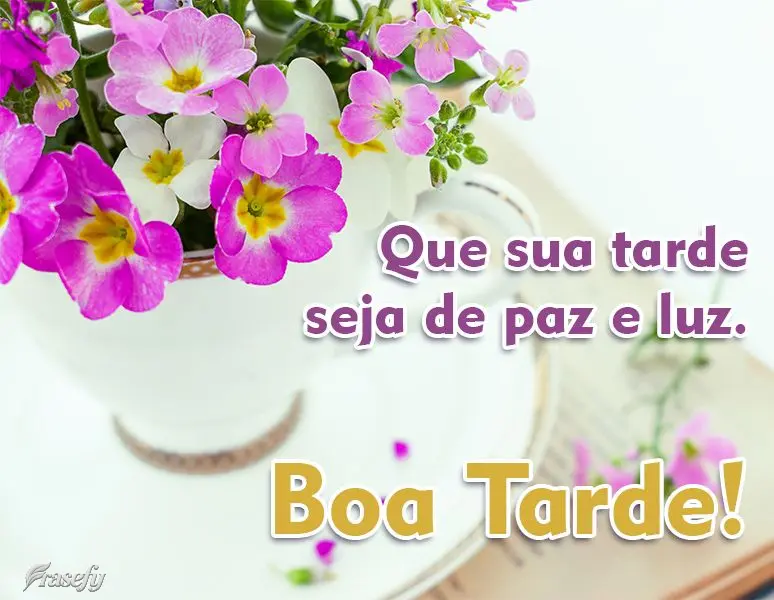 Que sua tarde seja de paz e luz. 
 Boa Tarde!