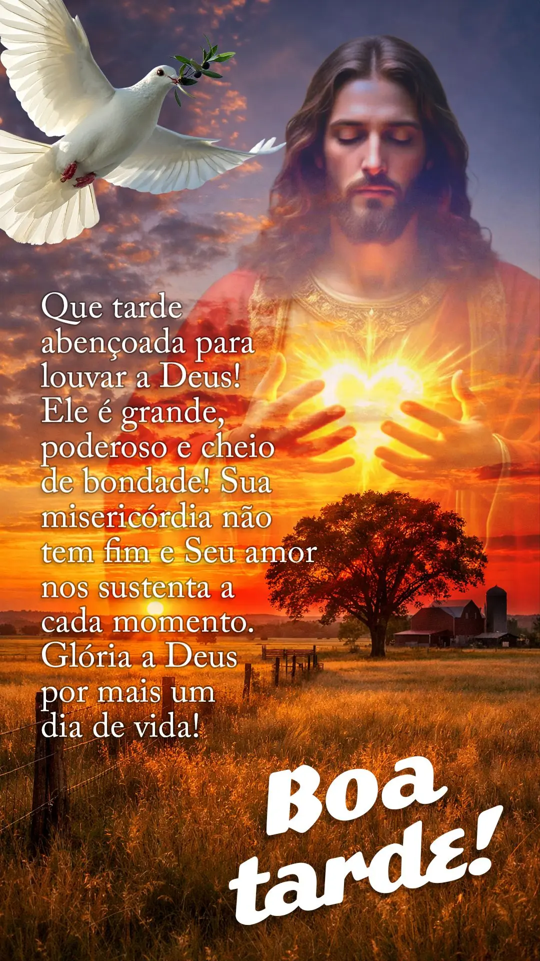 🌟 Boa Tarde! Que tarde abençoada para louvar a Deus! Ele é grande, poderoso e cheio de bondade! Sua misericórdia não tem fim e Seu amor nos susten...