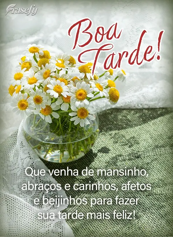 Que venha de mansinho, abraços e carinho, afetos e beijinhos para fazer sua tarde mais feliz! Boa tarde!