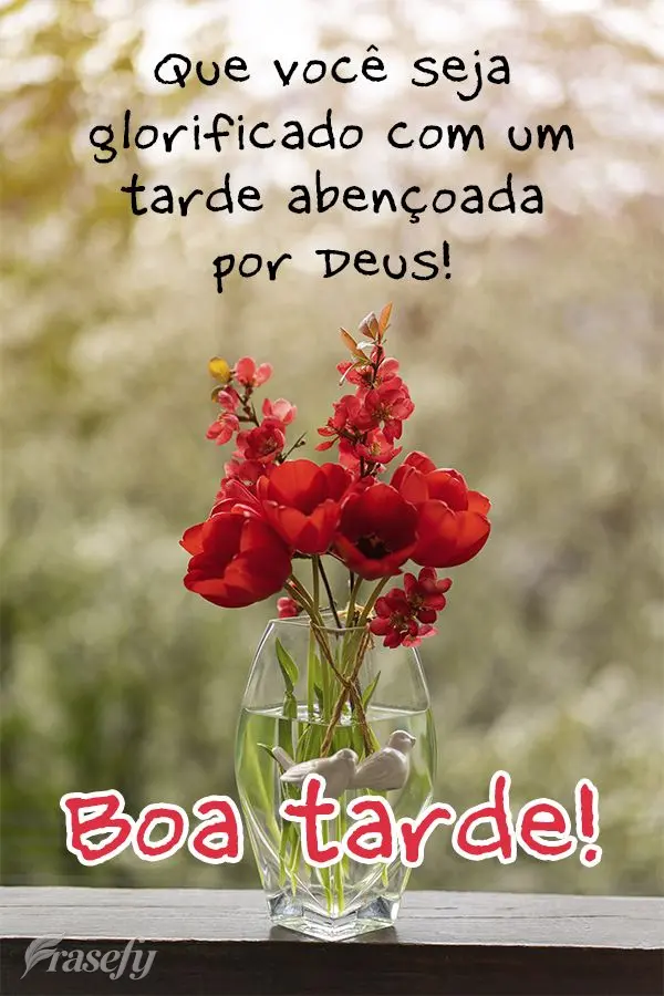 Que você seja glorificado com uma tarde abençoada por Deus! Boa tarde! 