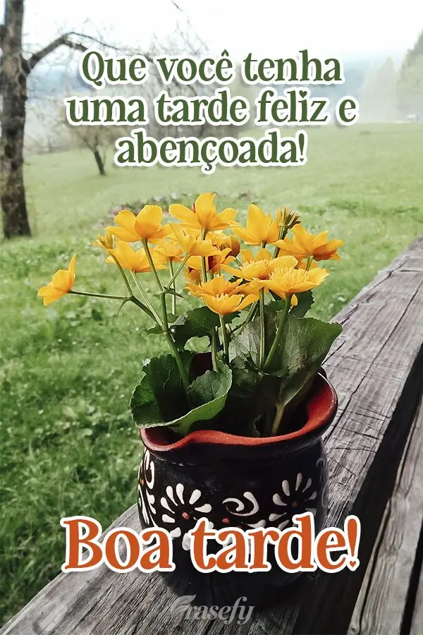 Que você tenha uma tarde feliz e abençoada! Boa tarde! 