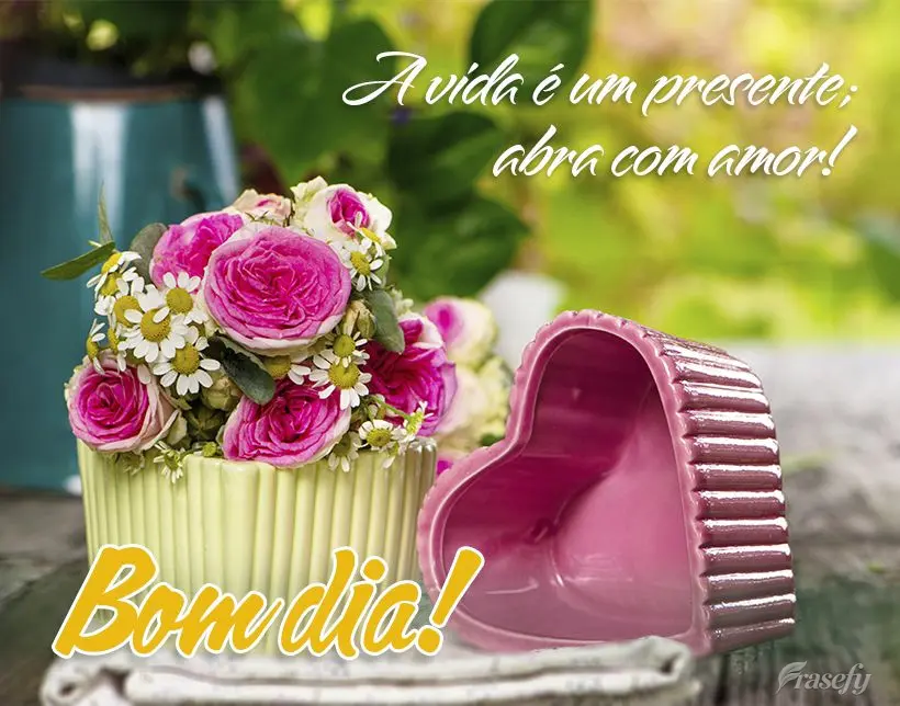 A vida é um presente; abra-o com o amor. Bom dia!