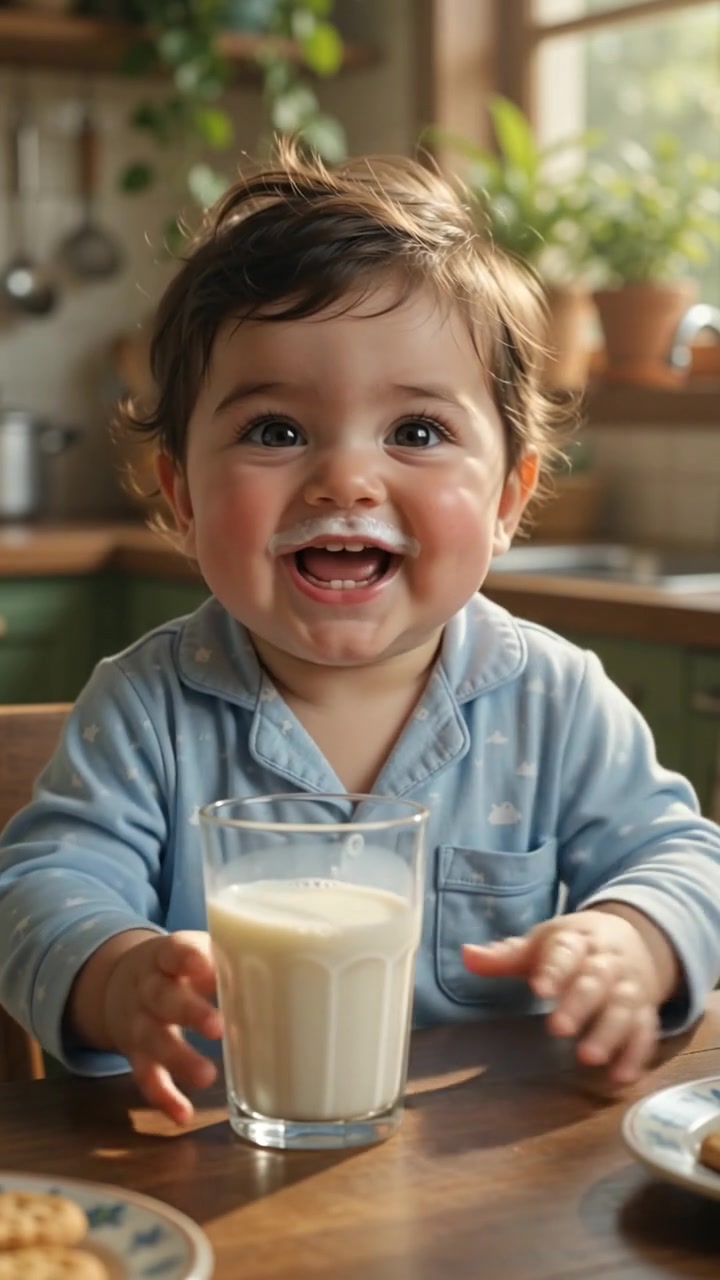 Bom dia! 😂🍼
Acordei com sede de vitória… mentira, era sede de leitinho mesmo! ☀️😄