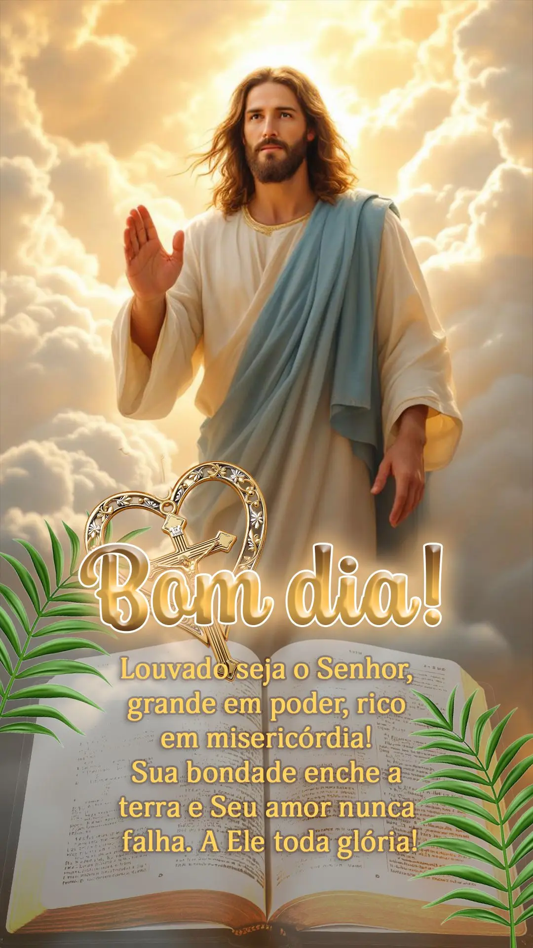 Bom dia! Aleluia! Louvado seja o Senhor, grande em poder, rico em misericórdia! Sua bondade enche a terra e Seu amor nunca falha. A Ele toda glória!