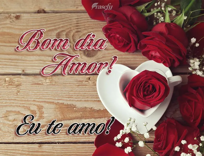 Bom dia amor!  Eu te amo!