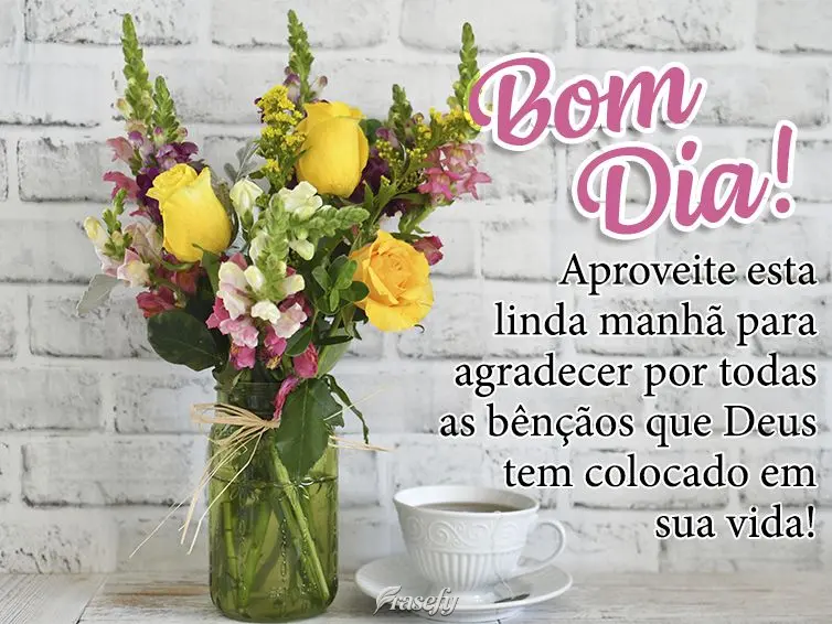 Aproveita esta linda manhã para agradecer por todas as bênçãos que Deus tem colocado em sua vida! Bom dia!
