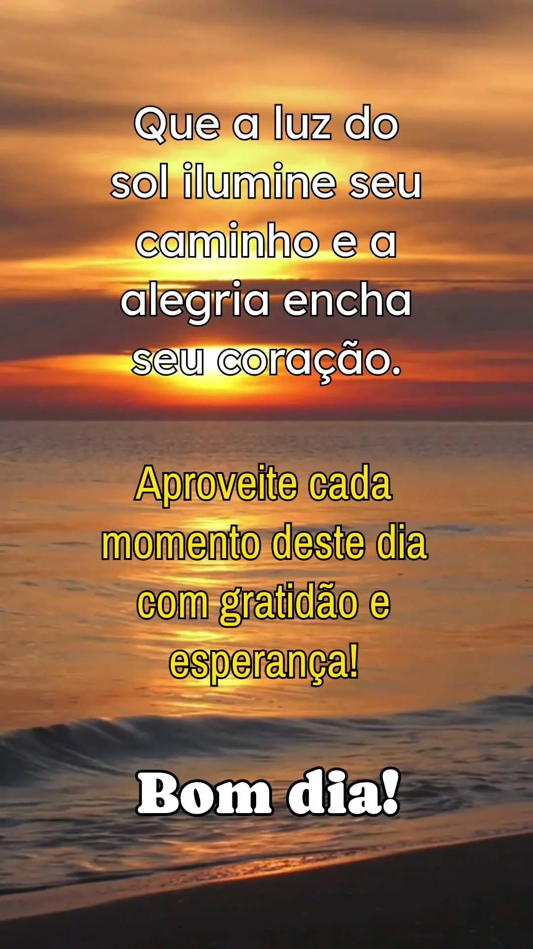 Aproveite cada momento deste dia com gratidão e esperança! Que a luz do sol ilumine seu caminho e a alegria encha seu coração. Bom dia!