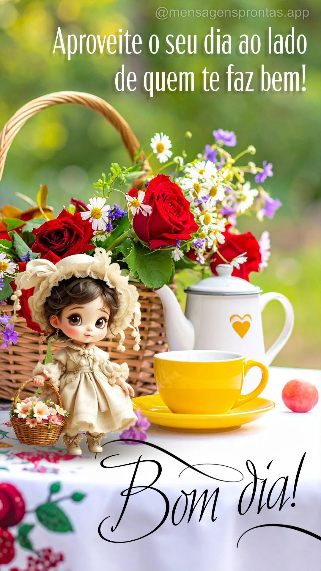 Aproveite o seu dia ao lado de quem te faz bem! Bom dia!