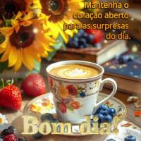 Cada manhã traz a promessa de que algo maravilhoso pode acontecer. Mantenha o coração aberto para as surpresas do dia. Bom dia!