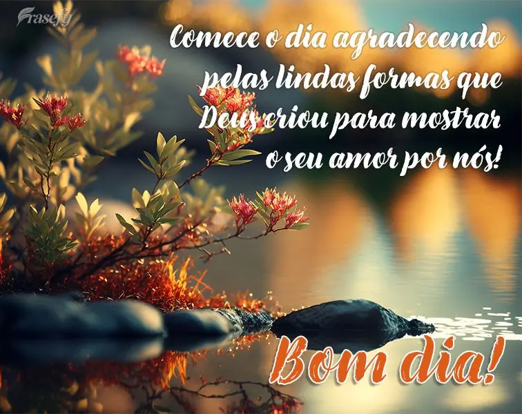 Comece o dia agradecendo pelas lindas formas que Deus criou para mostrar o seu amor por nós! Bom dia! 