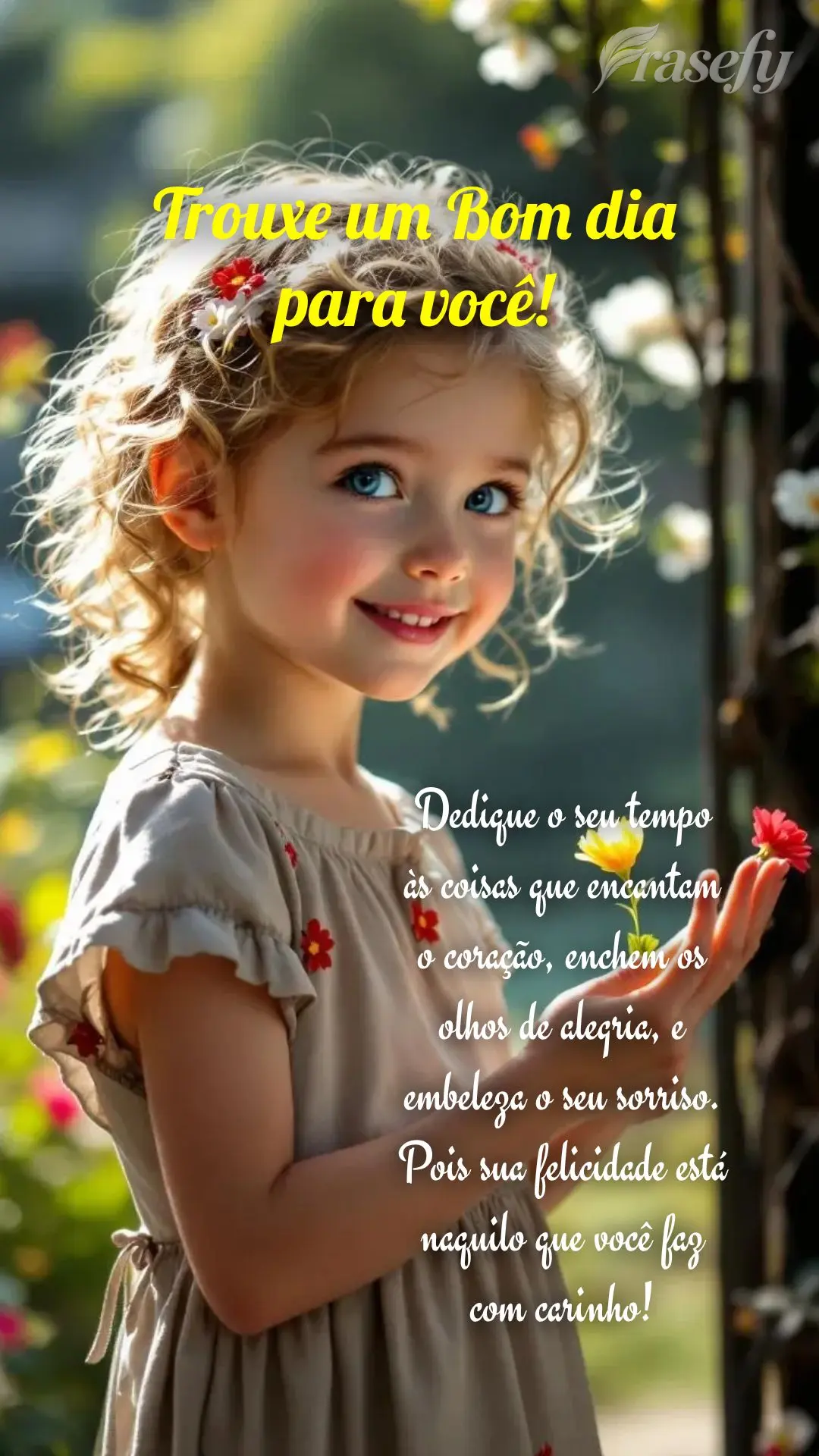 Dedique o seu tempo
às coisas que encantam o coração, enchem os olhos de alegria, e embeleza o seu sorriso. Pois sua felicidade está naquilo que voc...