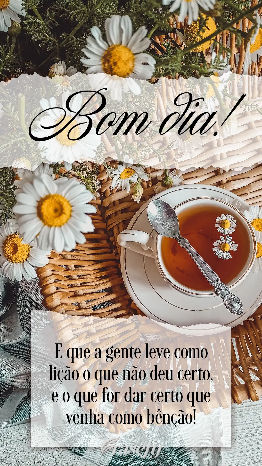 E que a gente leve como lição o que não deu certo, e o que for dar certo que venha como bênção! Bom dia! 