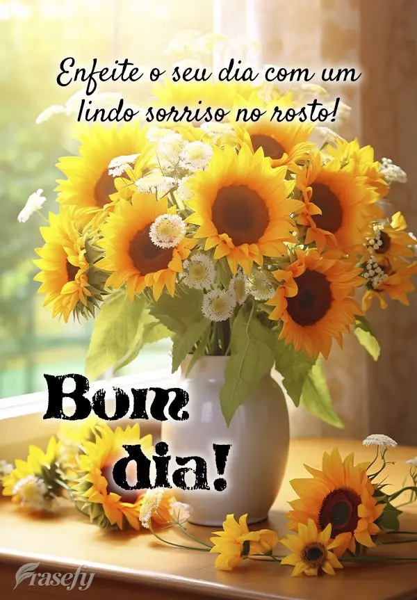 Enfeite o seu dia com um lindo sorriso no rosto! Bom dia!