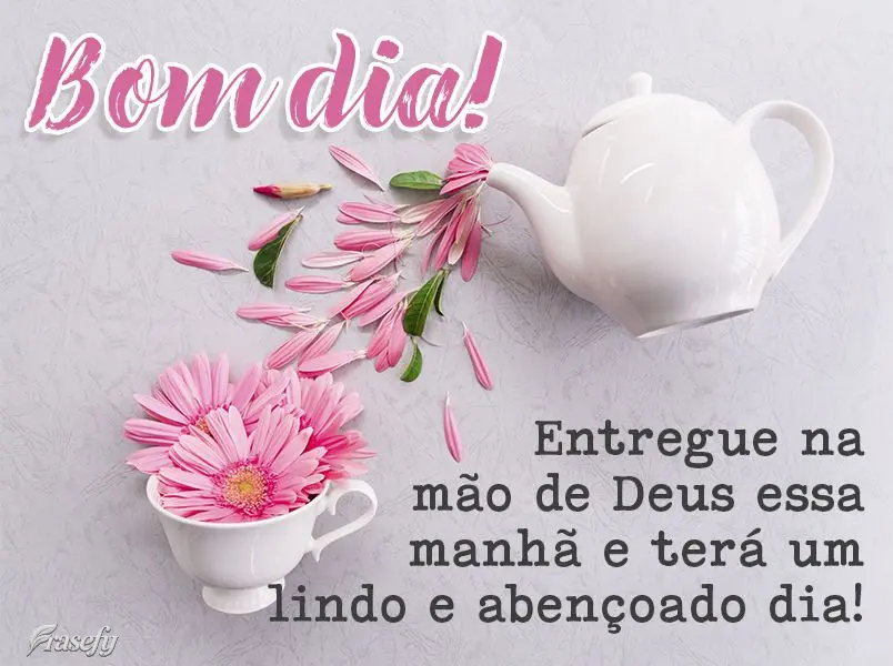 Entregue na mão de Deus essa manhã e terá um lindo e abençoado dia!  Bom dia!