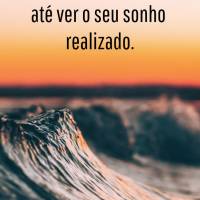 Foque em seu objetivo e não pare até ver o seu sonho realizado. Tenha fé, seja persistente e nunca deixe de agradecer por cada passo dado. A gratidão...