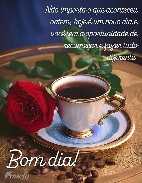 Não importa o que aconteceu ontem, hoje é um novo dia e você tem a oportunidade de recomeçar e fazer tudo diferente. Bom dia!
