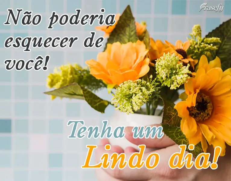 Não poderia esquecer de você!  Tenha um Lindo dia!