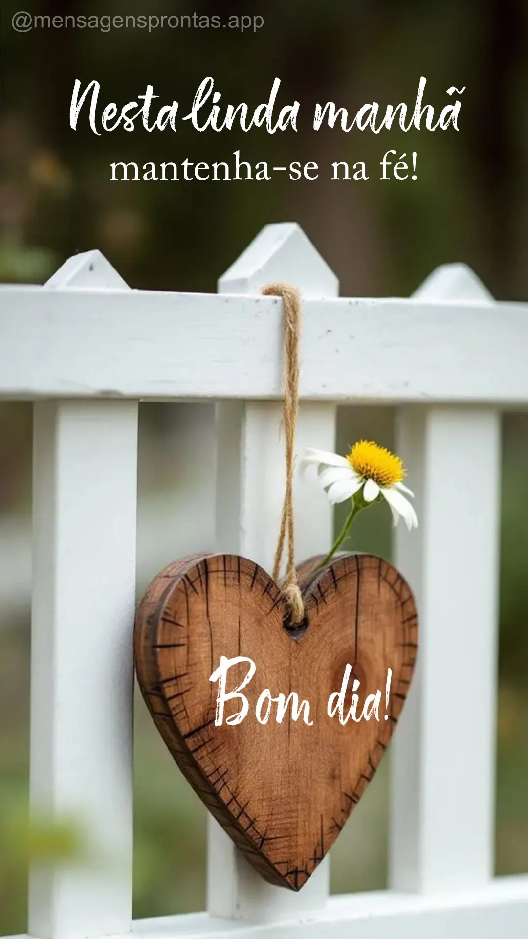 Nesta linda manhã, mantenha-se na fé! Bom dia!