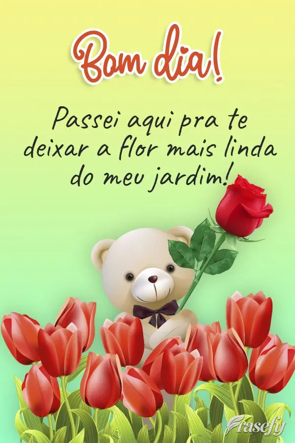 Passei aqui pra te deixar a flor mais linda do meu jardim! Bom dia! 