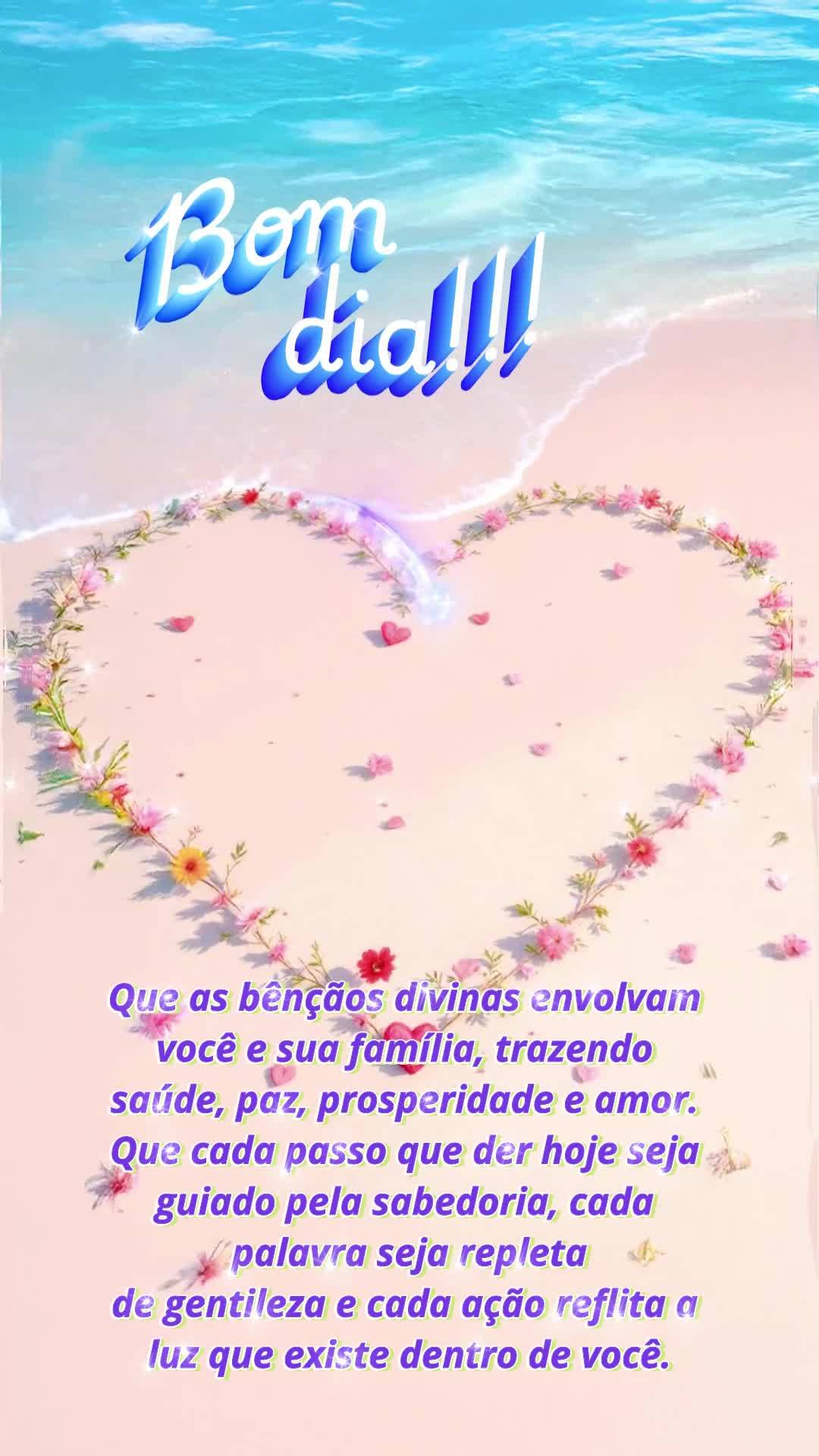 Que as bênçãos divinas envolvam você e sua família, trazendo saúde, paz, prosperidade e amor. Que cada passo que der hoje seja guiado pela sabedori...
