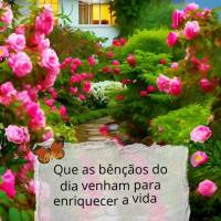 Que as bênçãos do dia venham para enriquecer a vida e nos dar motivos para agradecer! Bom dia!