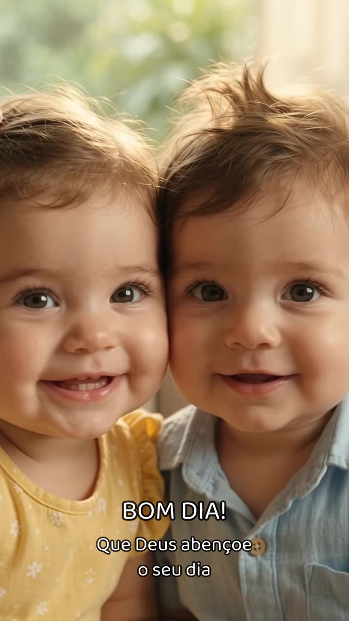 Bom dia! ☀️👶👶
Que Deus abençoe o seu dia! 🙏💛
