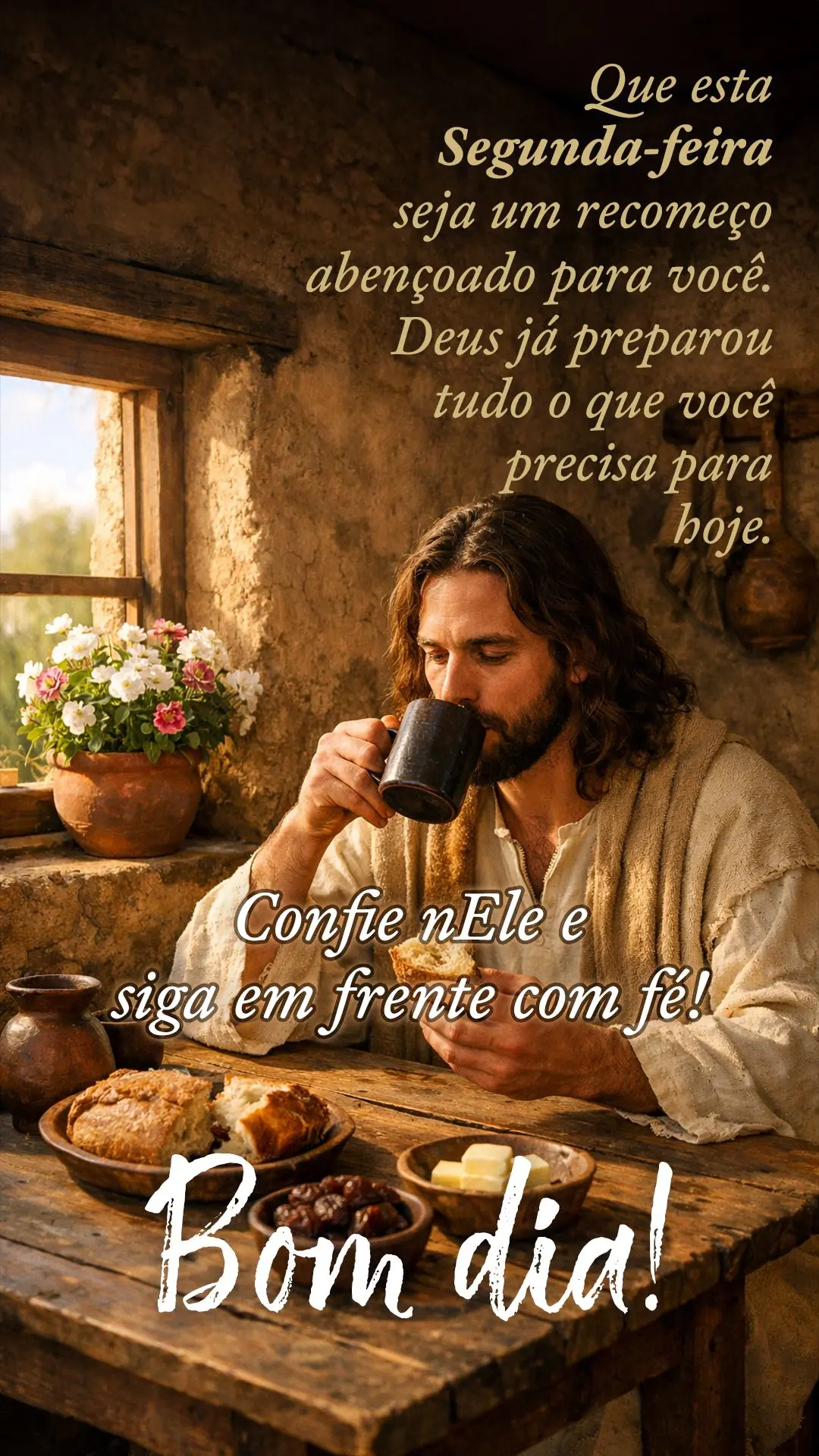 ☀️ Bom dia! Que esta segunda-feira seja um recomeço abençoado para você. Deus já preparou tudo o que você precisa para hoje. Confie nEle e siga ...