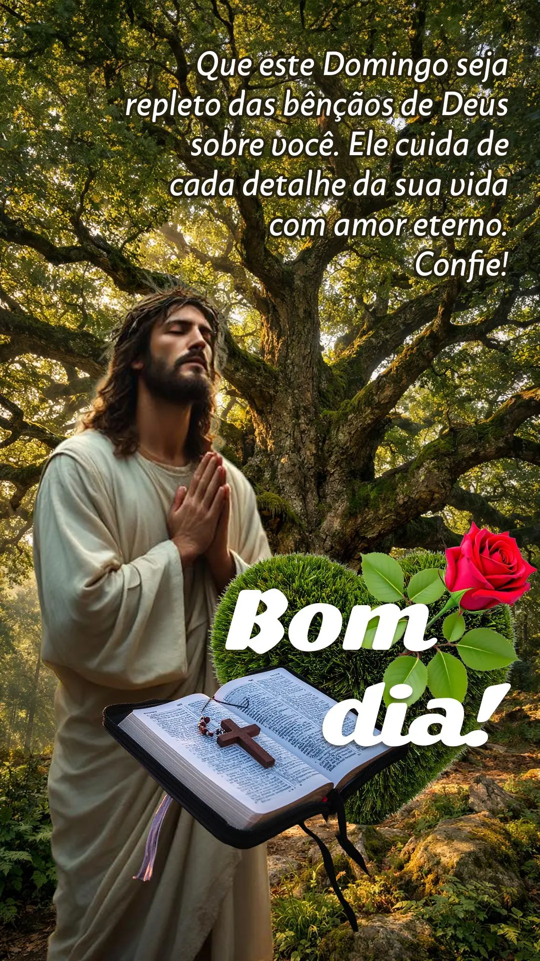 🙏 Bom dia! Que este domingo seja repleto das bênçãos de Deus sobre você. Ele cuida de cada detalhe da sua vida com amor eterno. Confie! ✨

---...