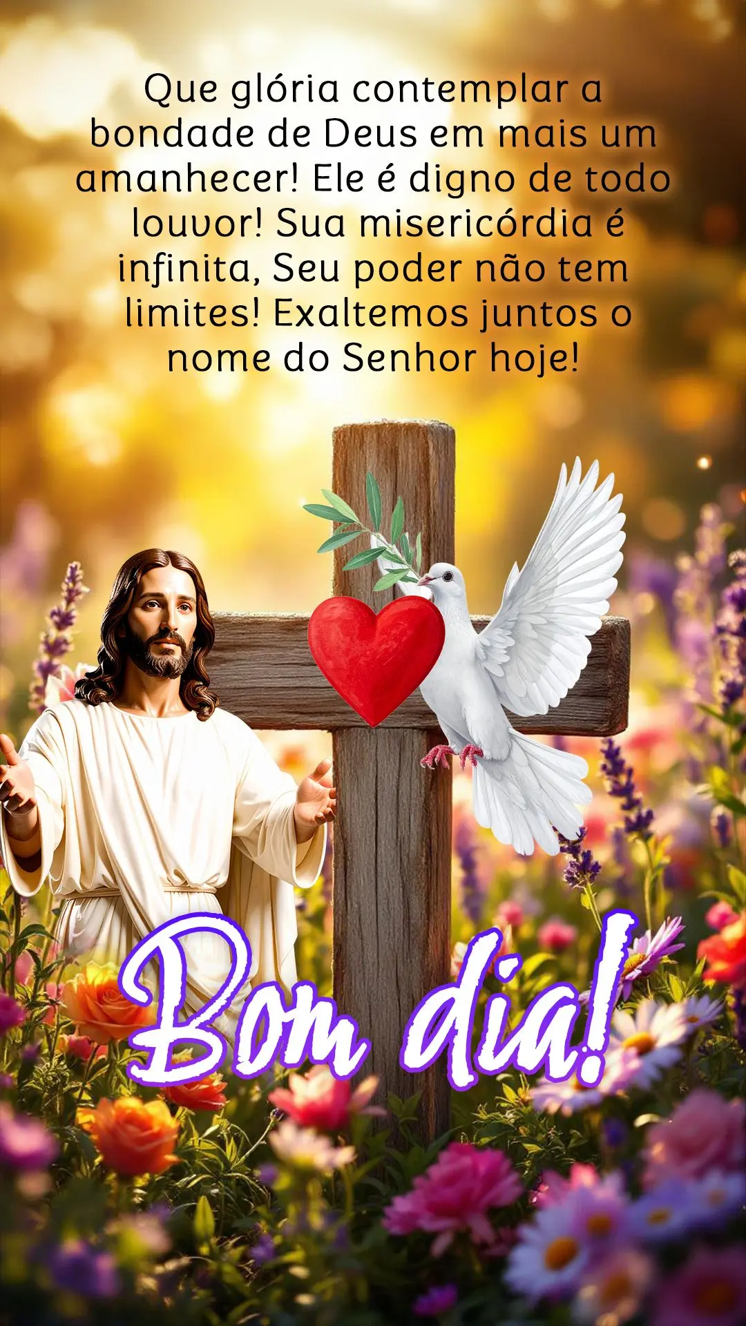 🌟 Bom dia! Que glória contemplar a bondade de Deus em mais um amanhecer! Ele é digno de todo louvor! Sua misericórdia é infinita, Seu poder não t...
