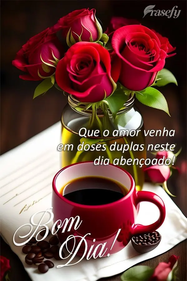Que o amor venha em doses duplas neste dia abençoado! Bom dia!