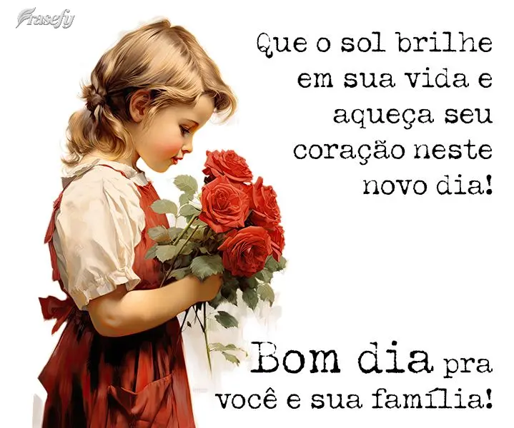 Que o sol brilhe em sua vida e aqueça seu coração neste novo dia! Bom dia pra você e sua família!