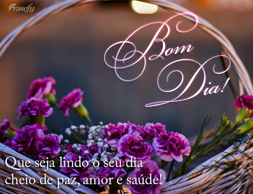 Que seja lindo o seu dia e cheio de paz, amor e saúde! Bom dia!