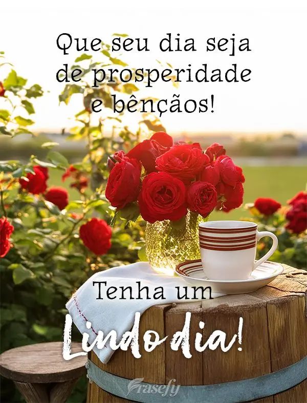 Que seu dia seja de prosperidade e bênçãos! Tenha um Lindo dia!
