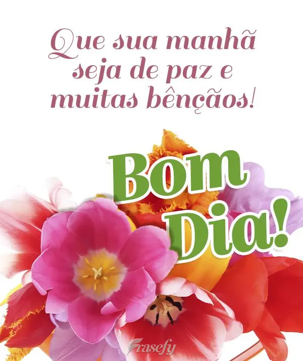 Que sua manhã seja de paz e muitas bênçãos! Bom dia!