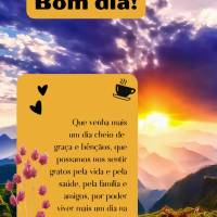 Que venha mais um dia cheio de graça e bênçãos, que possamos nos sentir gratos pela vida e pela saúde, pela família e amigos, por poder viver mais ...