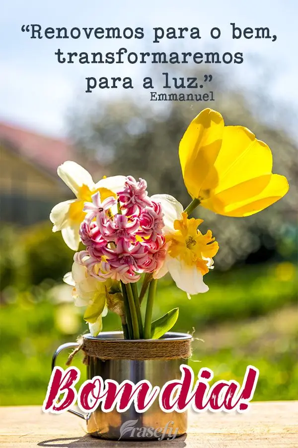 “Renovemos para o bem, transformaremos para a luz." Bom Dia! Emmanuel 
