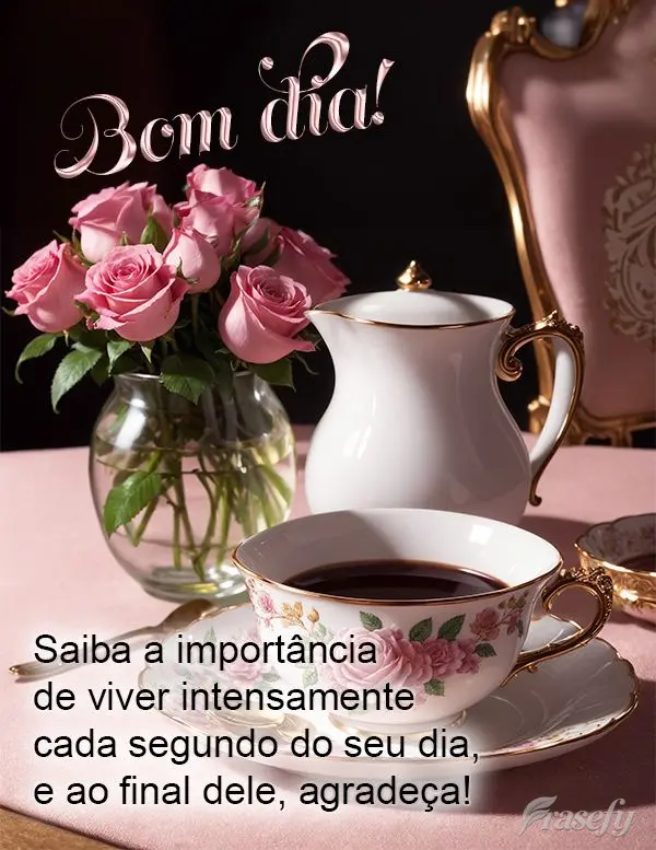 Saiba a importância de viver intensamente cada segundo do seu dia, e ao final dele, agradeça! Bom dia!