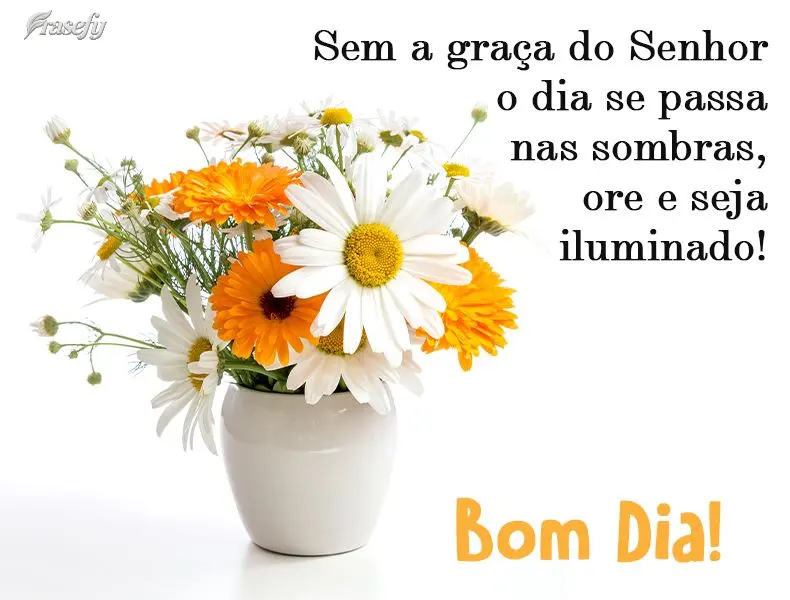 Sem a graça do Senhor o dia se passa nas sombras, ore e seja iluminado! 
 Bom dia!