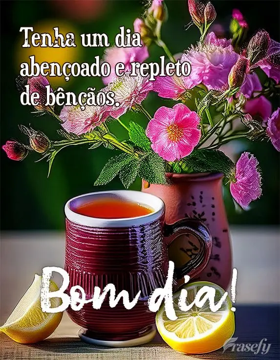Tenha um dia abençoado e repleto de bênçãos. Bom dia!