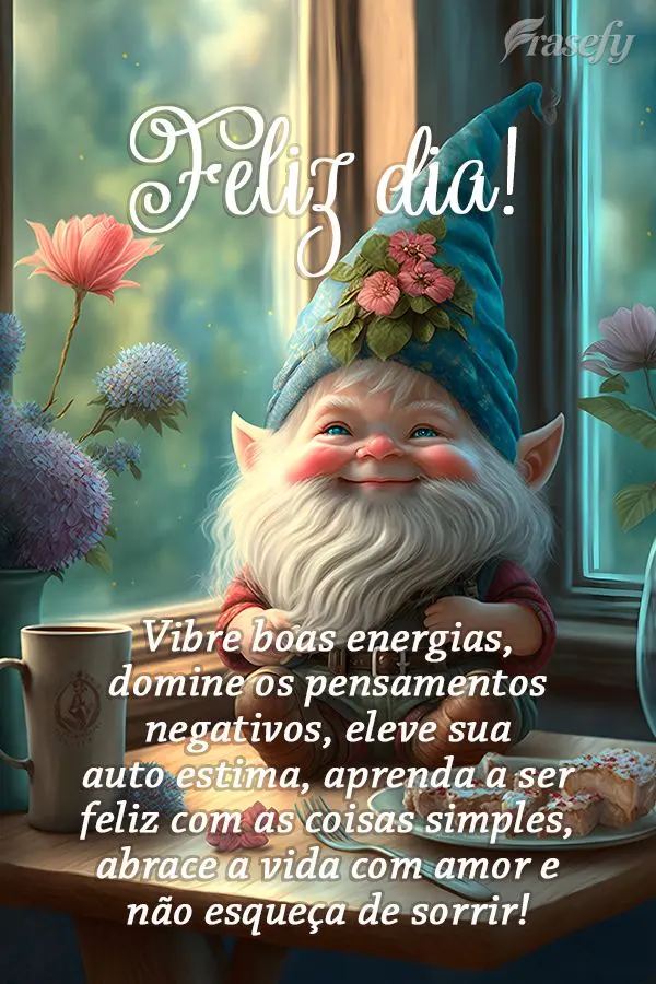 Vibre boas energias, domine os pensamentos negativos, eleve sua auto estima, aprenda a ser feliz com as coisas simples, abrace a vida com amor e não esq...
