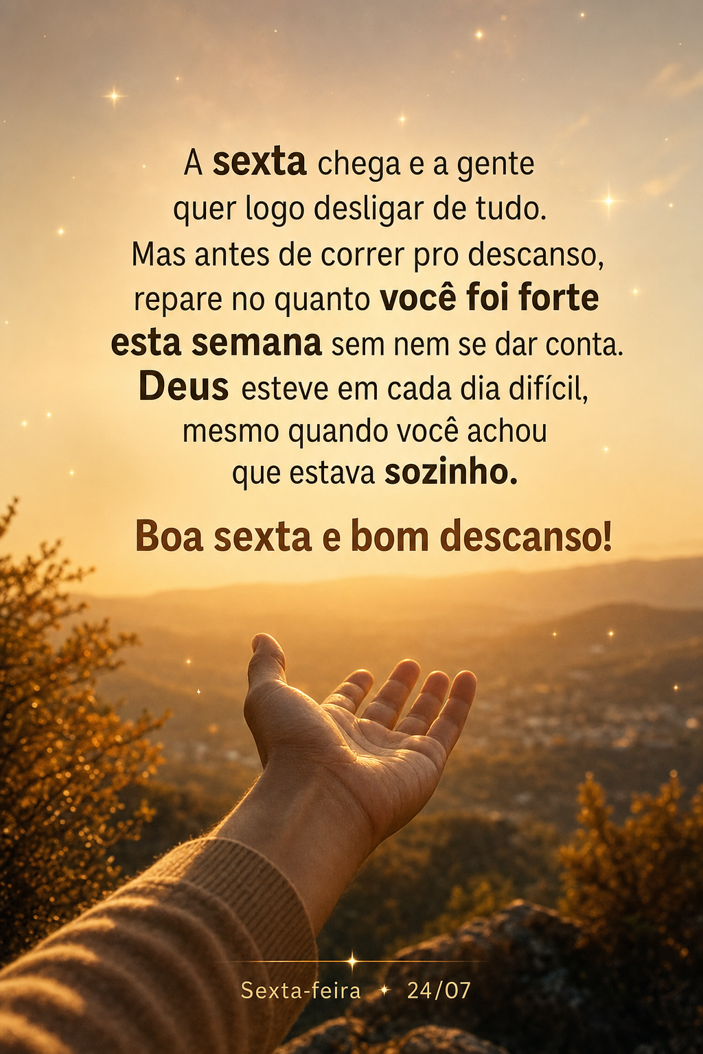 A sexta chega e a gente quer logo desligar de tudo. Mas antes de correr pro descanso, repare no quanto você foi forte esta semana sem nem se dar conta. ...