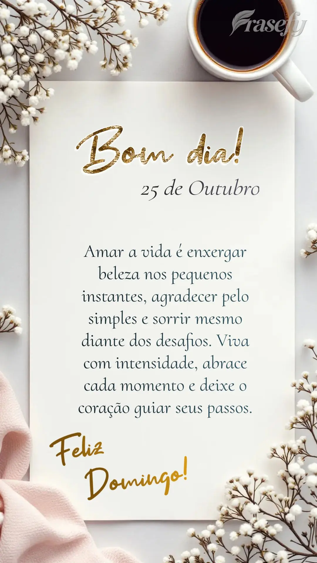 Amar a vida é enxergar beleza nos pequenos instantes, agradecer pelo simples e sorrir mesmo diante dos desafios. Viva com intensidade, abrace cada momen...