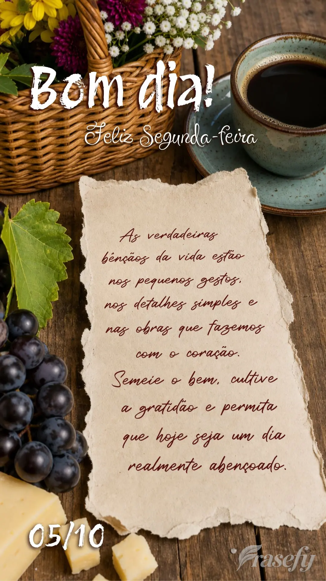 As verdadeiras bênçãos da vida estão nos pequenos gestos, nos detalhes simples e nas obras que fazemos com o coração. Semeie o bem, cultive a grati...