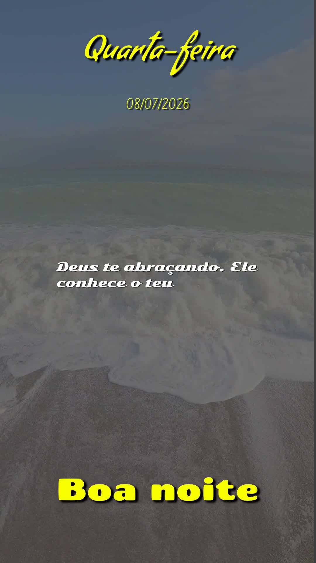 Boa noite. Nesta quarta-feira, 8 de Julho de 2026, quando a noite desce sobre a cidade, Deus acende as estrelas para lembrar que a esperança nunca se ap...