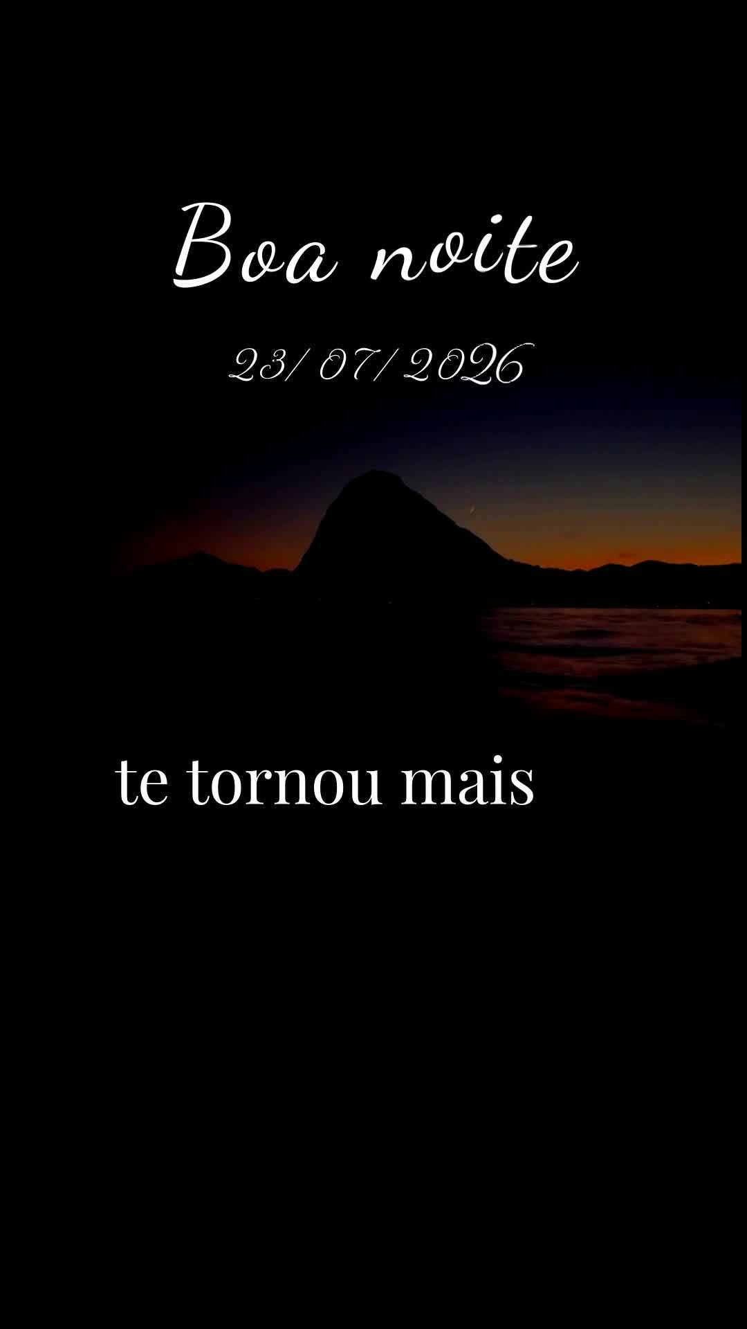 Boa noite. Nesta quinta-feira, dia vinte e três de julho de dois mil e vinte e seis, quando a noite chega mansa, lembre-se de que Deus acende cada estre...