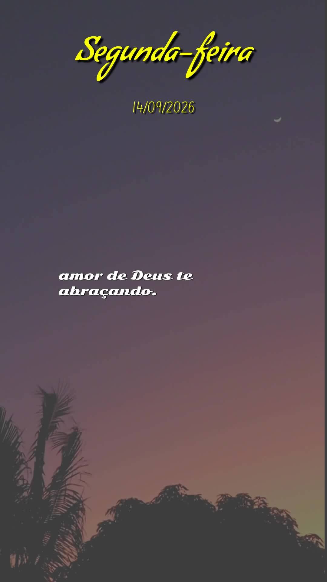 Boa noite. Nesta Segunda-feira, 14 de Setembro de 2026, quando a noite cai suave, Deus acende as estrelas para lembrar que a esperança nunca se apaga. F...