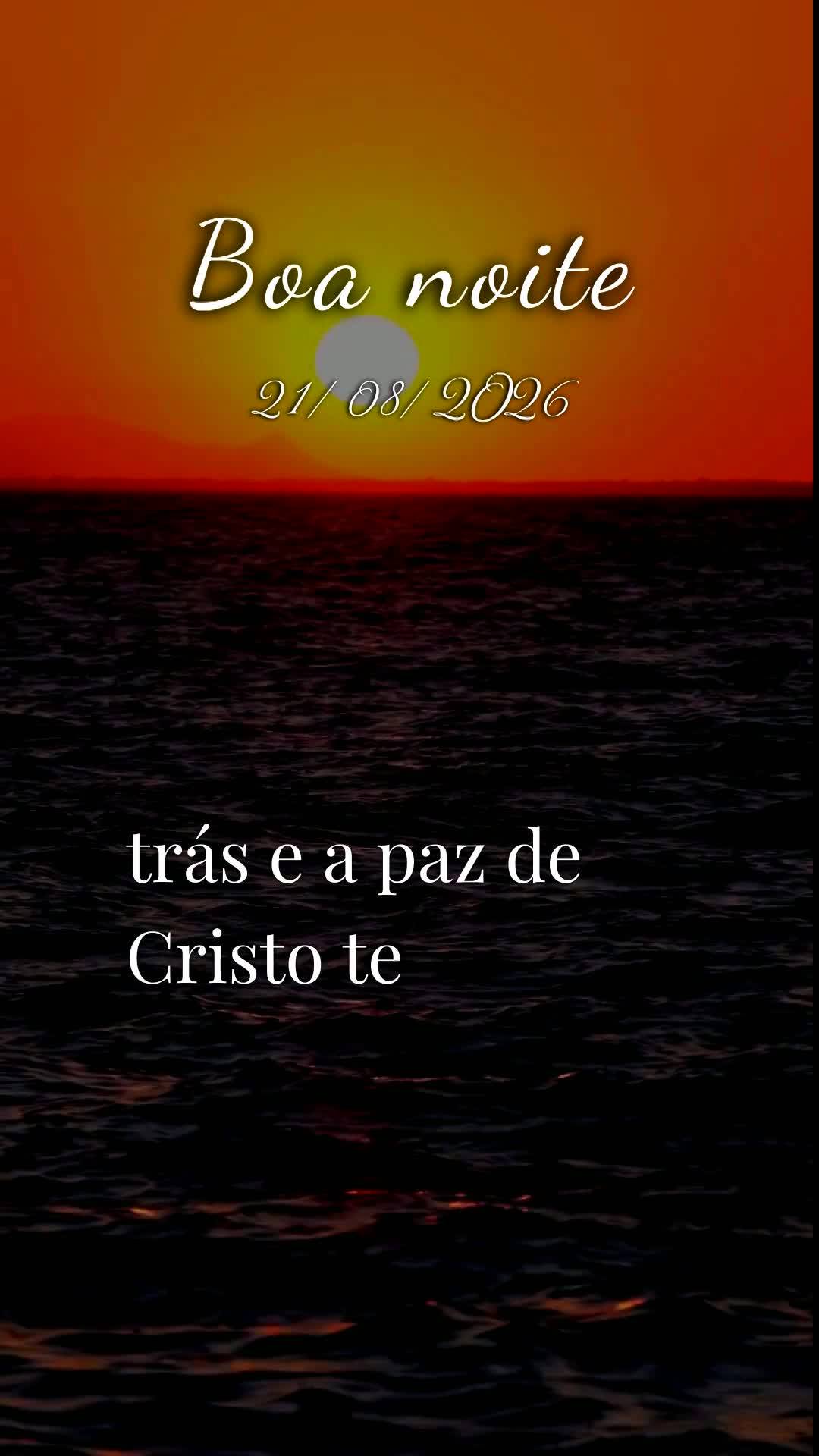Boa noite. Nesta sexta-feira, 21 de Agosto de 2026, quando a noite desce mansa sobre o mundo, Deus acende cada estrela para lembrar você de que a espera...